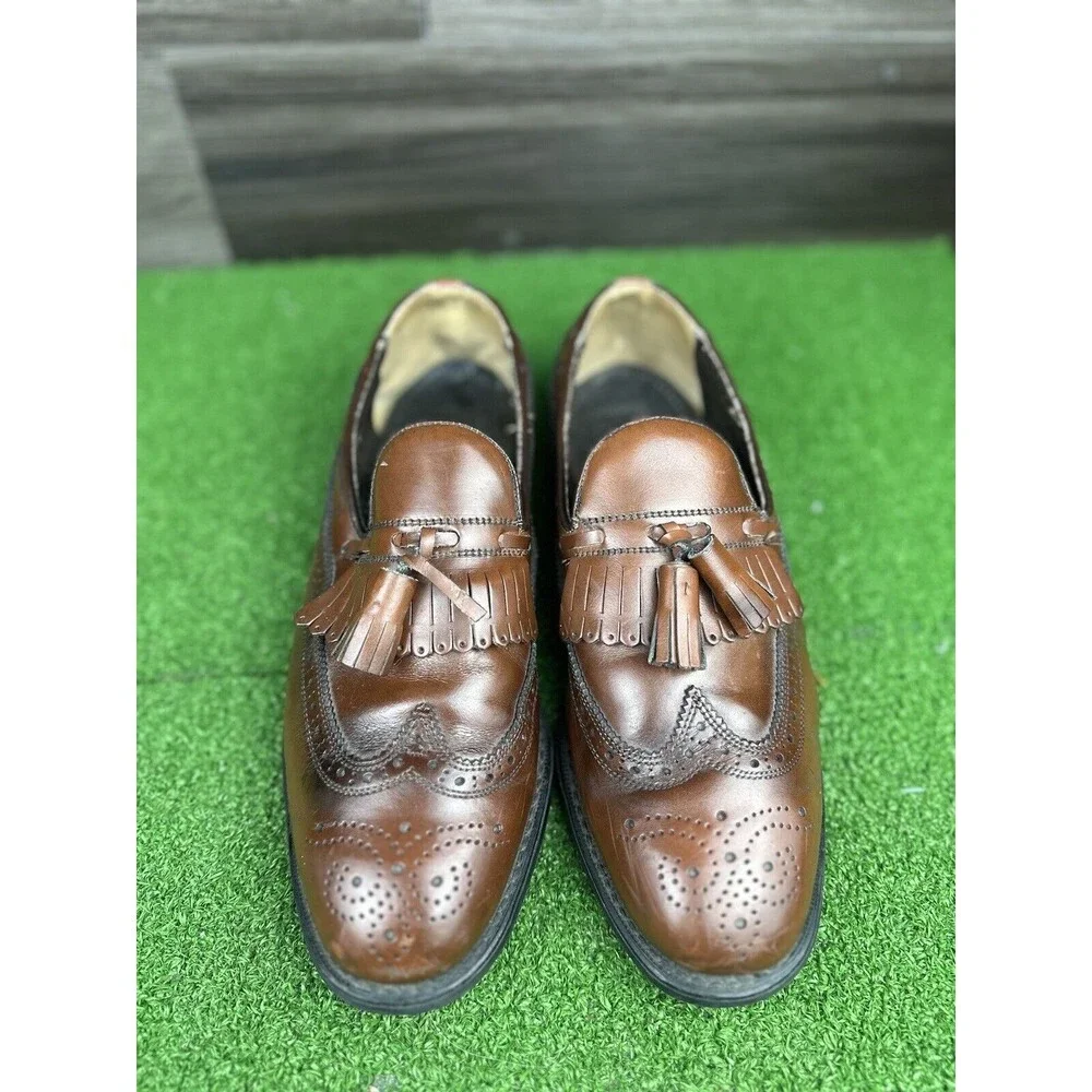 Vintage Stuart McGuire Men's Leather ‎ BiltRite Imperial Wingtips Size 8 1/2